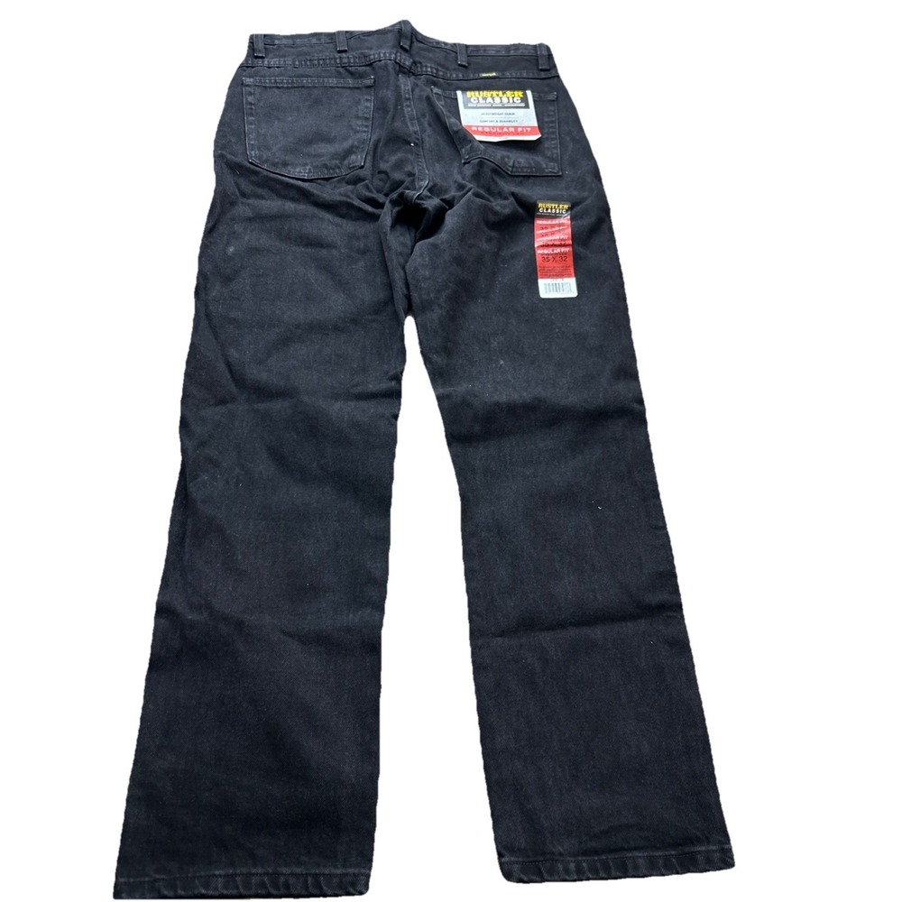 Rustler Classic mens Jeans 35x32 Black Regular Fit Straight